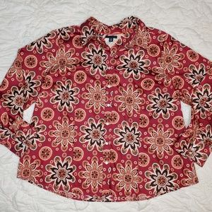 Tommy Hilfiger Flower Geometric Print  Blouse